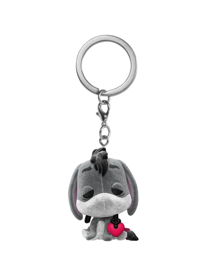 FUN68294 Winnie the Pooh - Eeyore with Heart Flocked US Exclusive Pop! Keychain [RS] - Funko - Titan Pop Culture