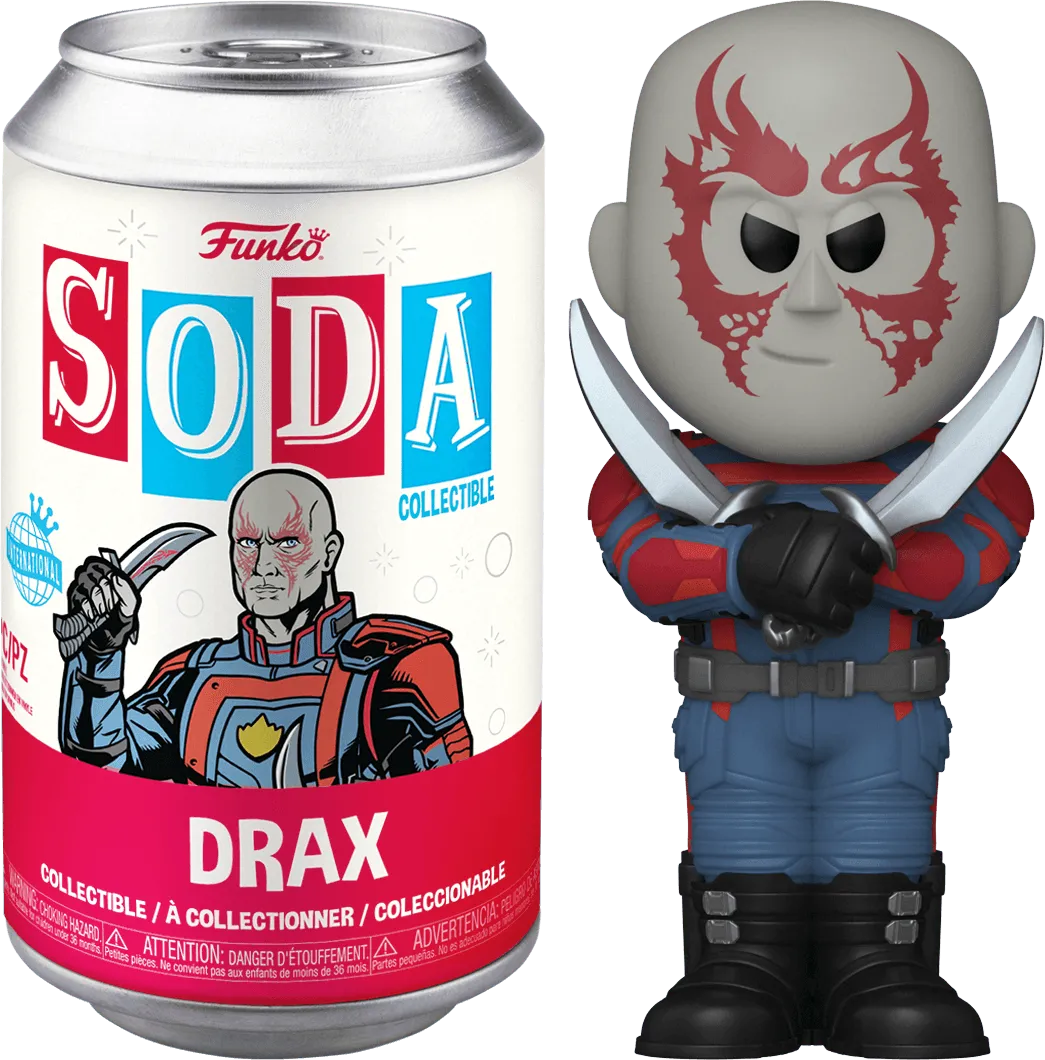 FUN68816 Guardians of the Galaxy 3 - Drax (with chase) Vinyl Soda - Funko - Titan Pop Culture