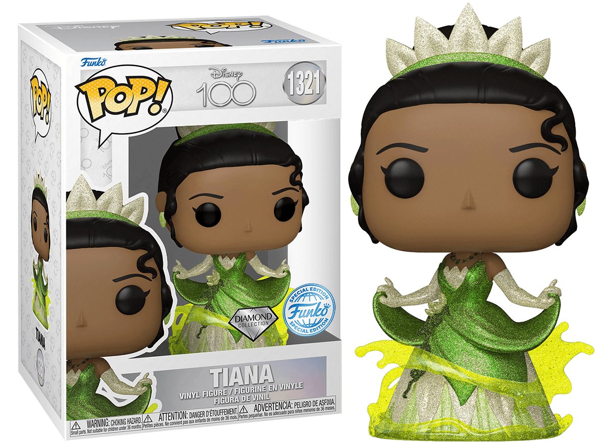 FUN70081 Disney 100th - Tiana Diamond Glitter US Exclusive Pop! Vinyl [RS] - Funko - Titan Pop Culture