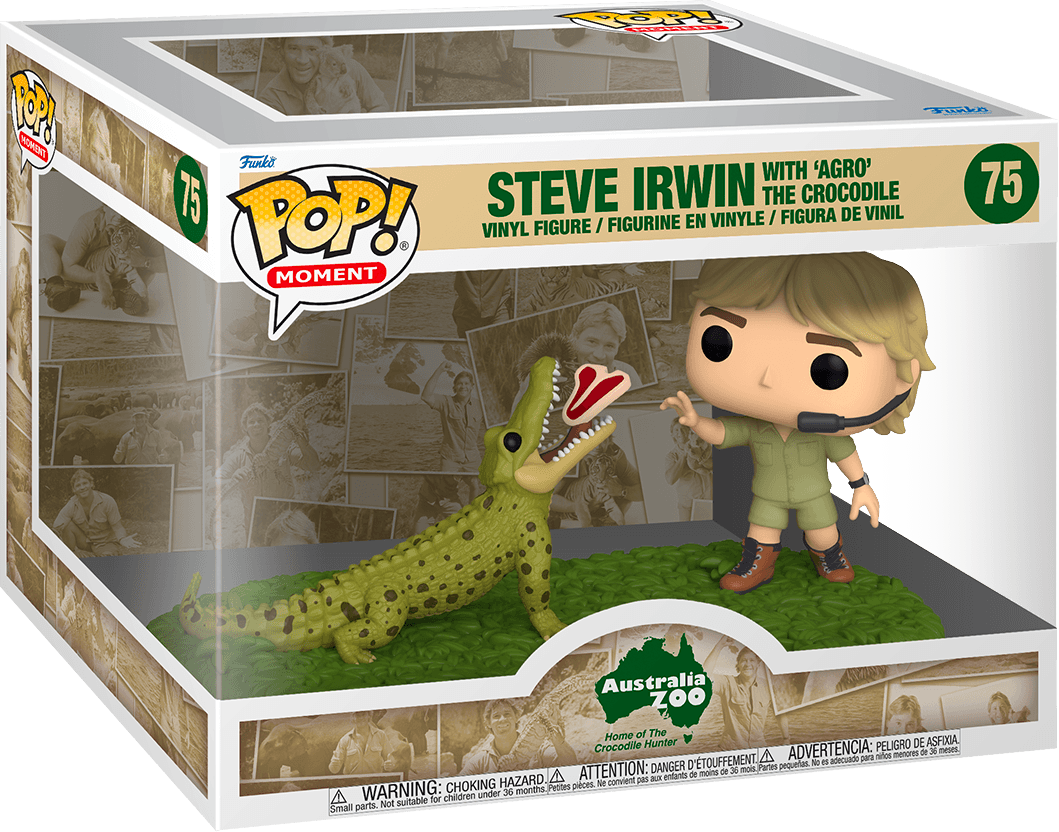 FUN70813 The Crocodile Hunter - Steve Irwin with Agro Pop! Moment - Funko - Titan Pop Culture