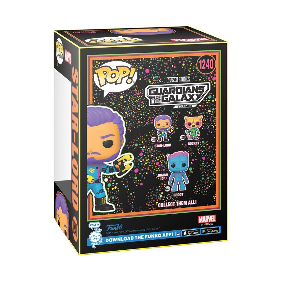 FUN71121 Guardians of the Galaxy Vol. 3 - Star-Lord US Exclusive Blacklight Pop! Vinyl [RS] - Funko - Titan Pop Culture