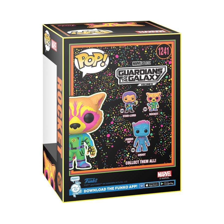 FUN71159 Guardians of the Galaxy Vol. 3 - Rocket US Exclusive Blacklight Pop! Vinyl [RS] - Funko - Titan Pop Culture