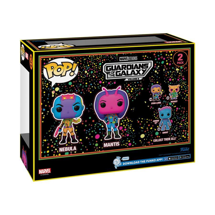 FUN71160 Guardians of the Galaxy: Vol 3 - Nebula & Mantis US Exclusive Blacklight Pop! 2-Pack [RS] - Funko - Titan Pop Culture