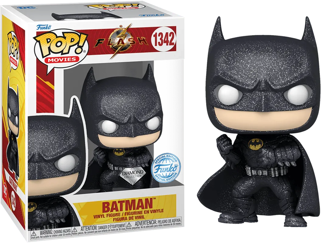 FUN71195 The Flash (2023) - Batman US Exclusive Diamond Glitter Pop! Vinyl [RS] - Funko - Titan Pop Culture
