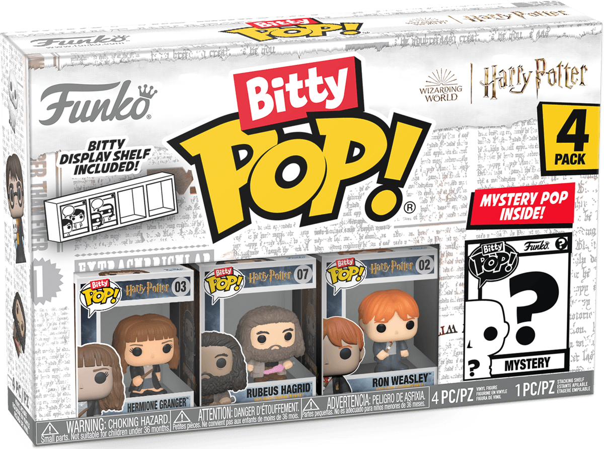 FUN71316 Harry Potter - Hermione, Hagrid & Ron Bitty Pop! 4-Pack - Funko TBA - Titan Pop Culture