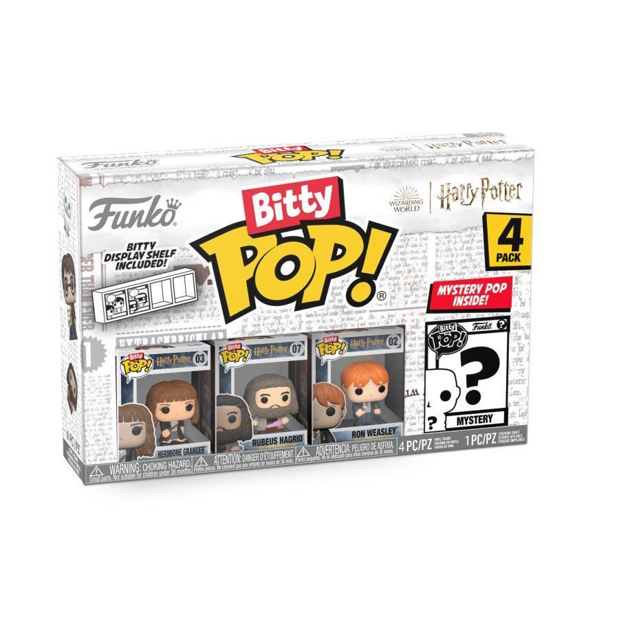 FUN71316 Harry Potter - Hermione, Hagrid & Ron Bitty Pop! 4-Pack - Funko TBA - Titan Pop Culture