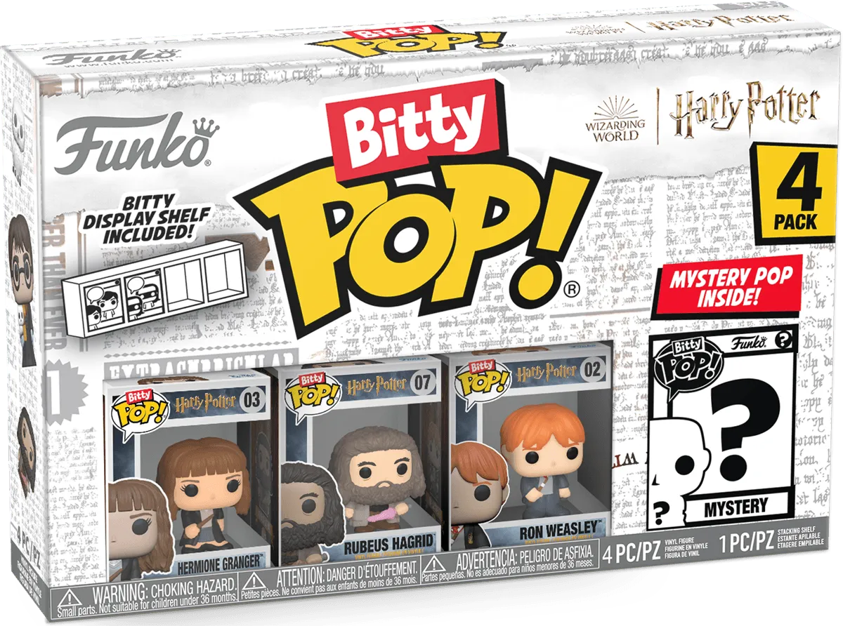 FUN71316 Harry Potter - Hermione, Hagrid & Ron Bitty Pop! 4-Pack - Funko TBA - Titan Pop Culture