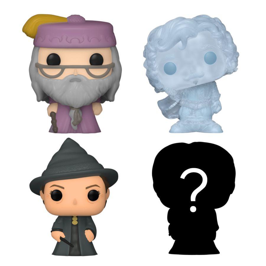 FUN71317 Harry Potter - Dumbledore, Headless Nick & McGonagall Bitty Pop! 4-Pack - Funko TBA - Titan Pop Culture