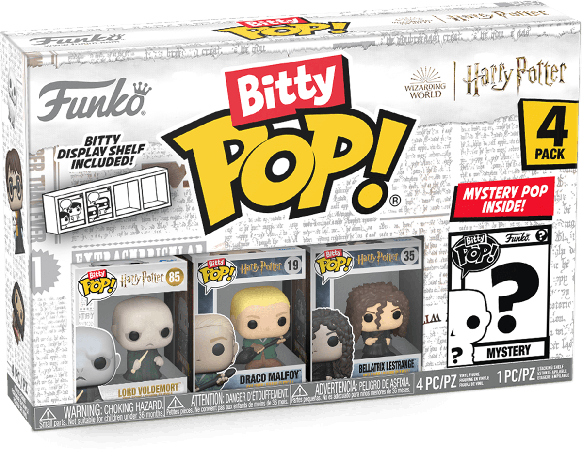 FUN71318 Harry Potter - Voldemort, Draco & Bellatrix Bitty Pop! 4-Pack - Funko TBA - Titan Pop Culture