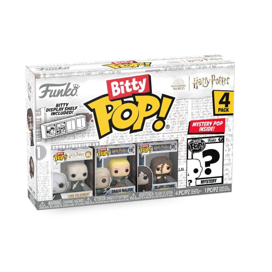 FUN71318 Harry Potter - Voldemort, Draco & Bellatrix Bitty Pop! 4-Pack - Funko TBA - Titan Pop Culture