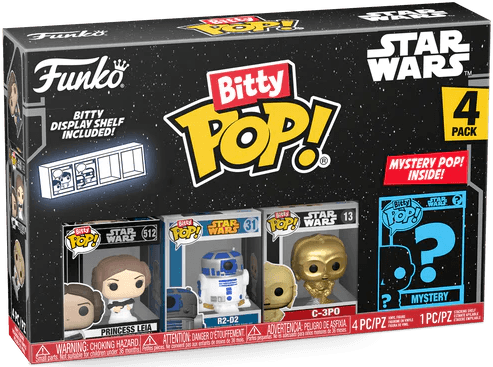 FUN71512 Star Wars - Princess Leia Bitty Pop! 4-Pack - Funko - Titan Pop Culture