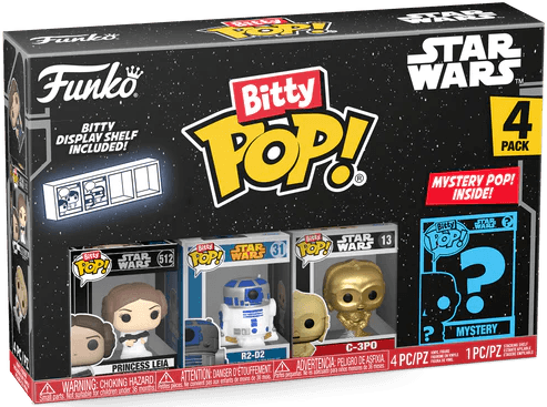 FUN71512 Star Wars - Princess Leia Bitty Pop! 4-Pack - Funko TBA - Titan Pop Culture