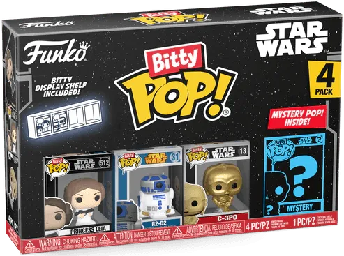 FUN71512 Star Wars - Princess Leia Bitty Pop! 4-Pack - Funko TBA - Titan Pop Culture