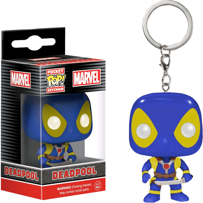 FUN8493 Deadpool - Deadpool Blue & Yellow US Exclusive Pocket Pop! Keychain - Funko - Titan Pop Culture