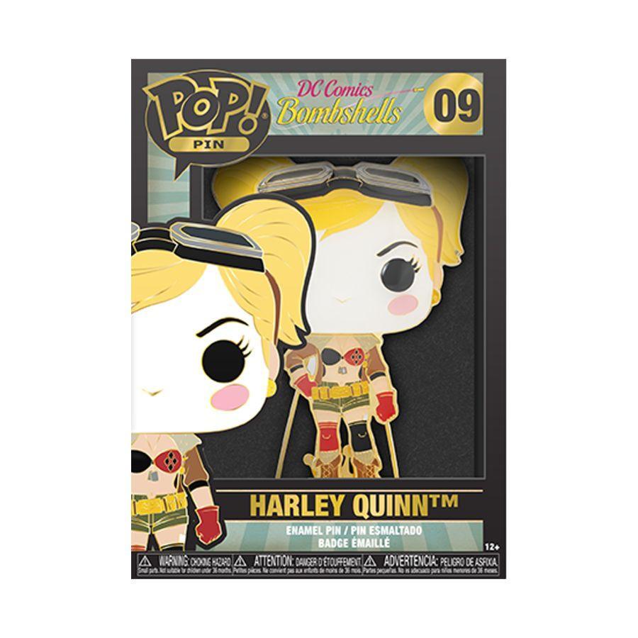 FUNDCCPP0012 DC Bombshells - Harley Quinn 4" Pop! Enamel Pin - Funko - Titan Pop Culture