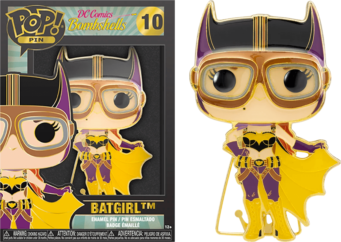 FUNDCCPP0013 DC Bombshells - Batgirl 4" Pop! Enamel Pin - Funko - Titan Pop Culture