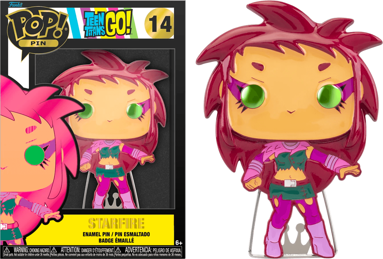 FUNDCCPP0023 Teen Titans Go! - Starfire tNBtS4" Pop! Enamel Pin - Funko - Titan Pop Culture