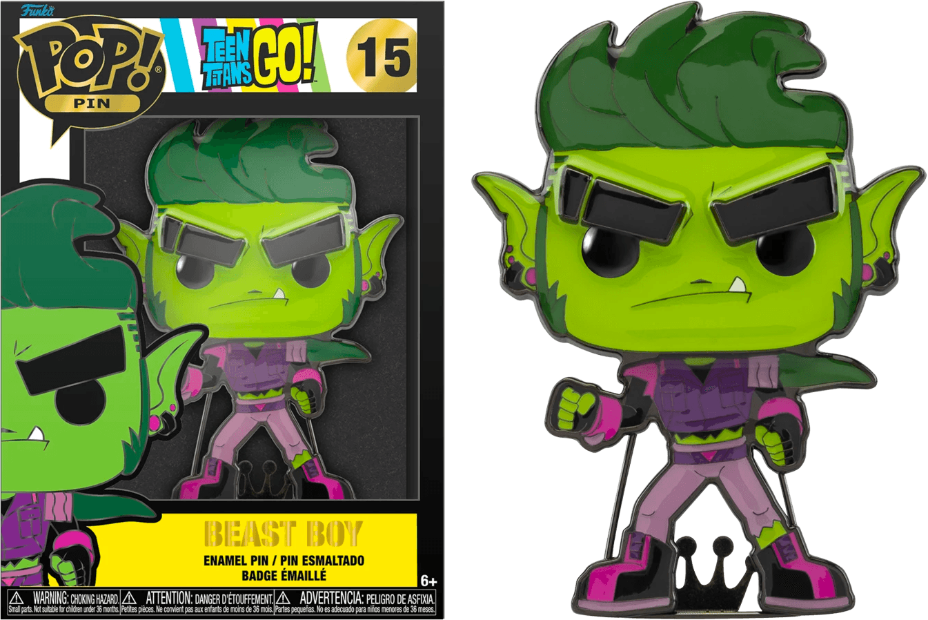 FUNDCCPP0024 Teen Titans Go! - Beastboy tNBtS4" Pop! Enamel Pin - Funko - Titan Pop Culture