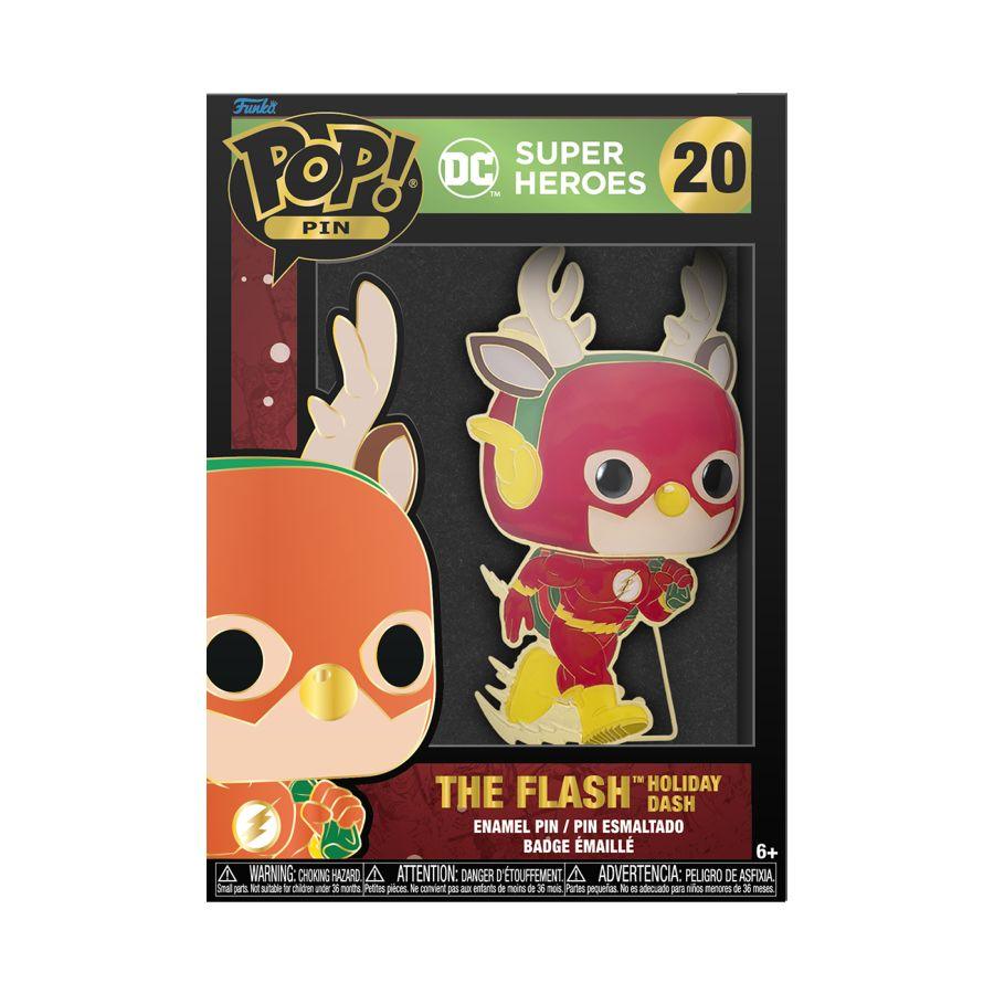 FUNDCCPP0029 DC - Flash Holiday 4" Pop! Enamel Pin - Funko - Titan Pop Culture