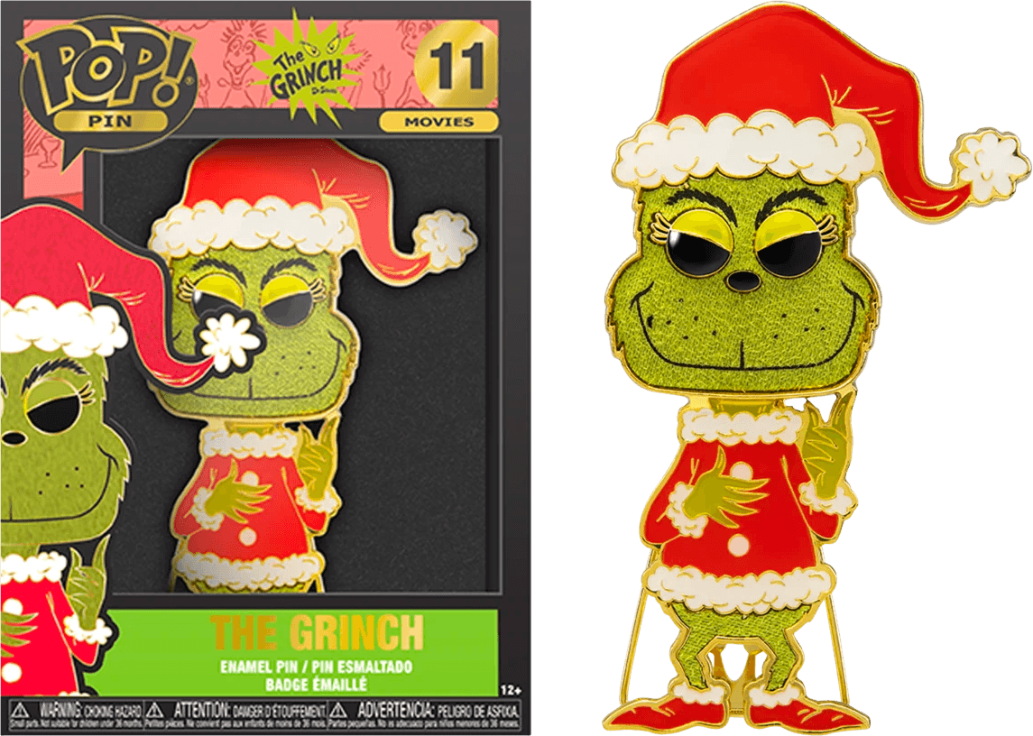 FUNDSSPP0001 Dr Seuss - Grinch 4" Pop! Enamel Pin - Funko - Titan Pop Culture