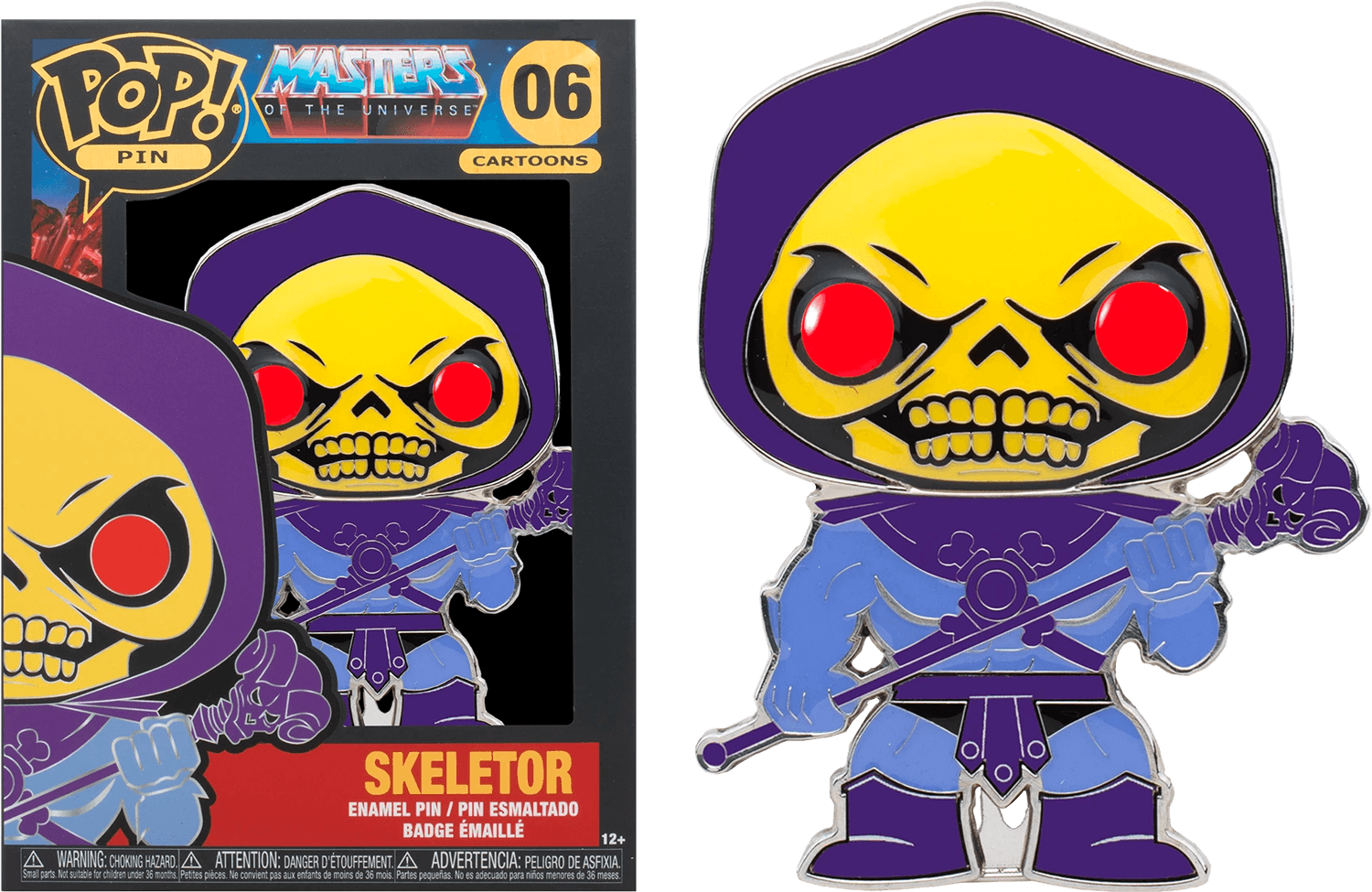 FUNDWPP0001 Masters of the Universe - Skeletor with glow eyes 4" Pop! Enamel Pin - Funko - Titan Pop Culture