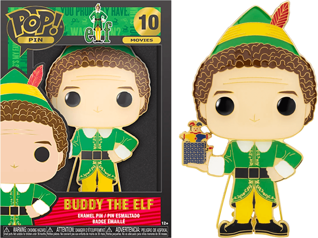 FUNELFPP0006 Elf - Buddy 4" Pop! Enamel Pin - Funko - Titan Pop Culture