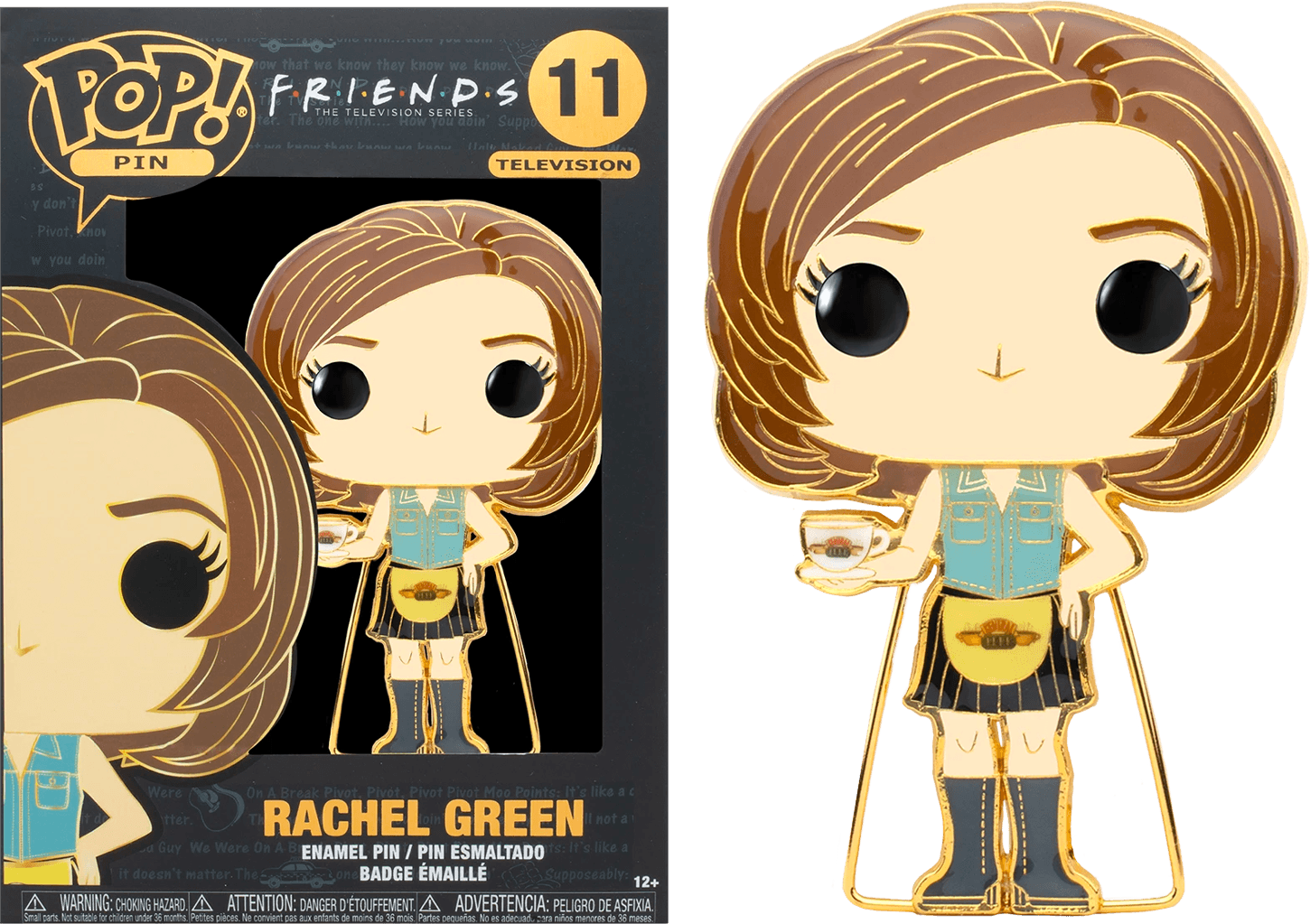 FUNFRPP0001 Friends - Rachel Waitress 4" Pop! Enamel Pin - Funko - Titan Pop Culture