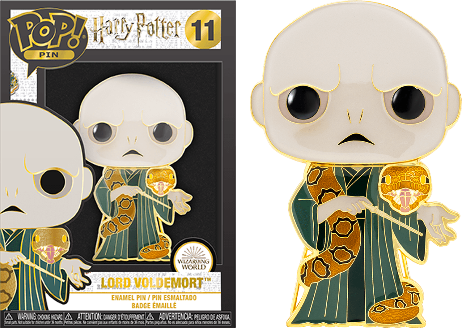 FUNHPPP0011 Harry Potter - Voldemort & Nagini 4" Pop! Enamel Pin - Funko - Titan Pop Culture