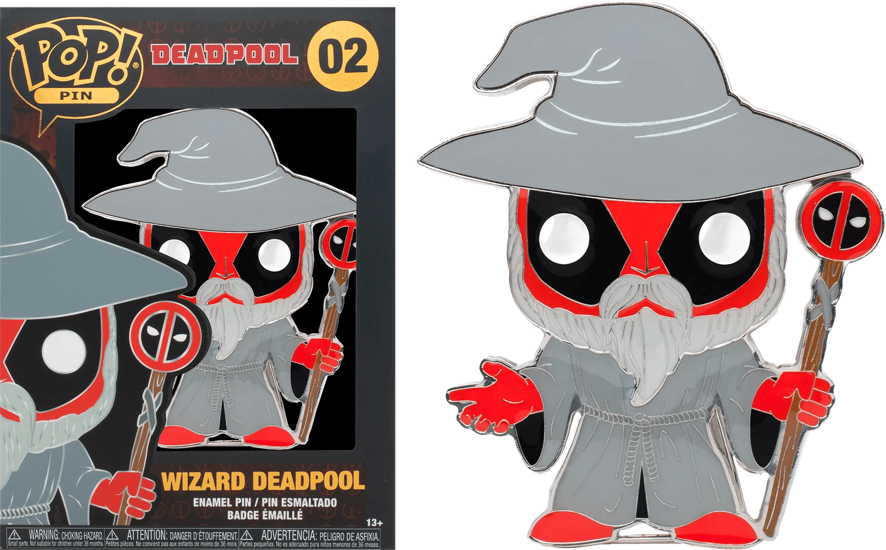FUNMVPP0015 Deadpool - Wizard Deadpool 4" Pop! Enamel Pin - Funko - Titan Pop Culture