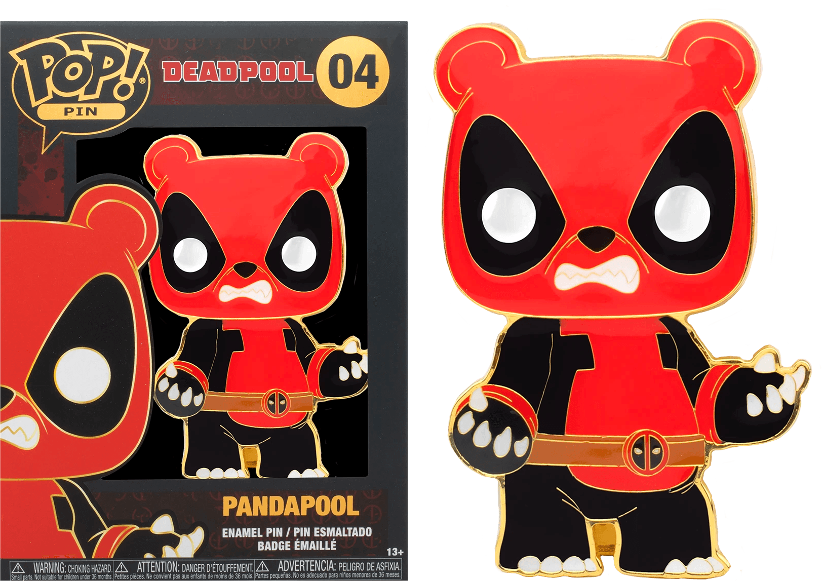 FUNMVPP0019 Deadpool - Pandapool (with chase) 4" Pop! Enamel Pin - Funko - Titan Pop Culture