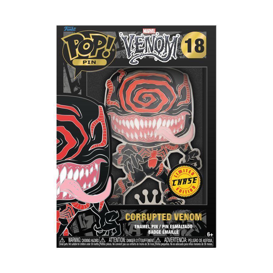 FUNMVPP0038 Venom - Venom Corrupted (with chase) 4" Pop! Enamel Pin - Funko - Titan Pop Culture