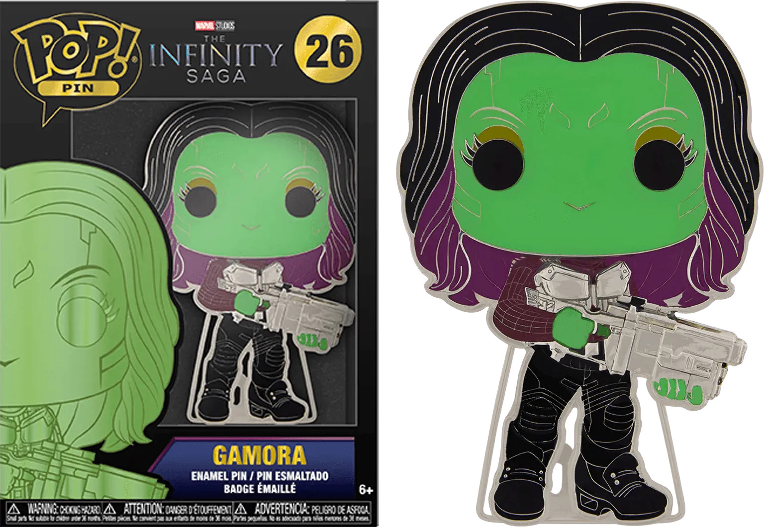 FUNMVPP0077 Infinity Saga - Gamora (with chase) Pop! Enamel Pin - Funko - Titan Pop Culture