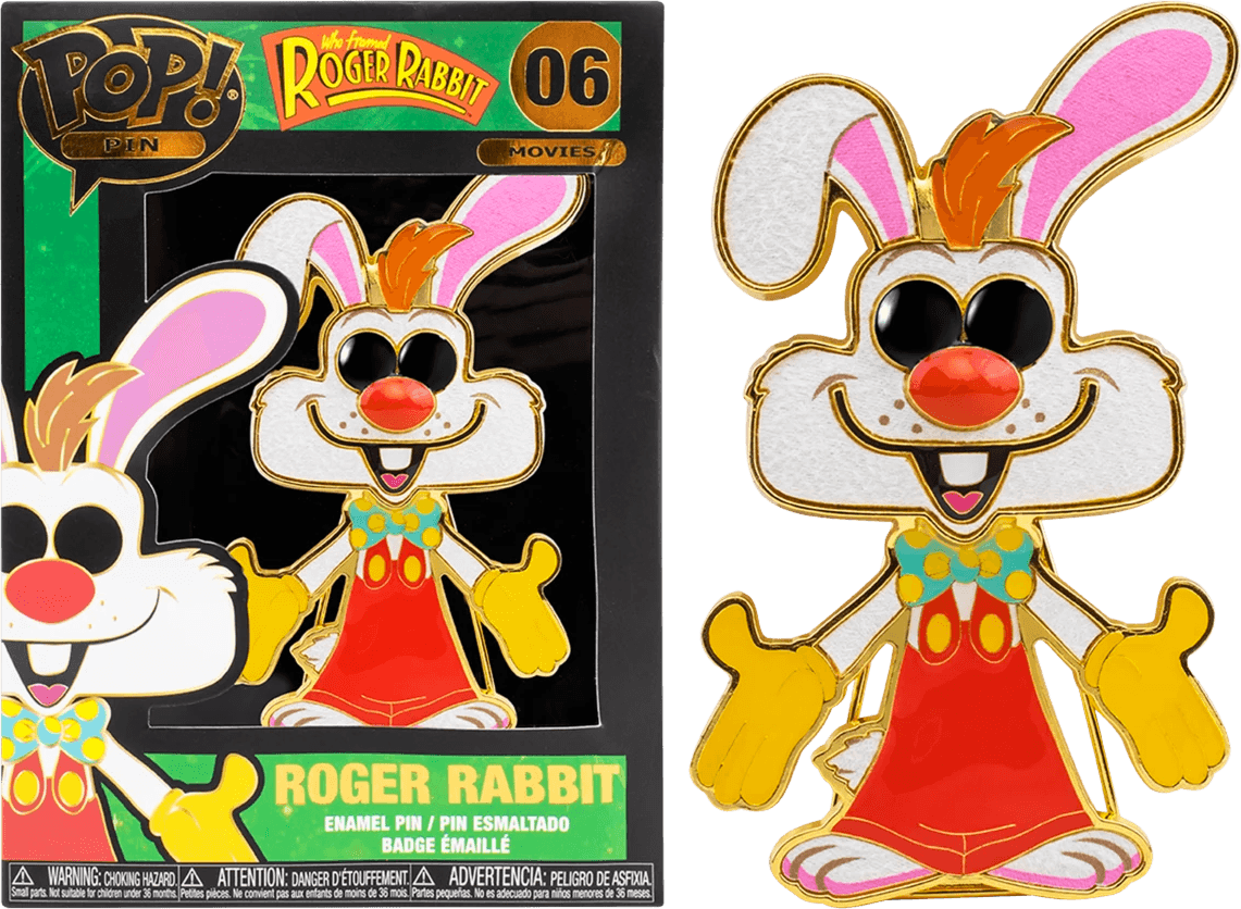 FUNRRPP0001 Roger Rabbit - Roger Rabbit 4" Pop! Enamel Pin - Funko - Titan Pop Culture