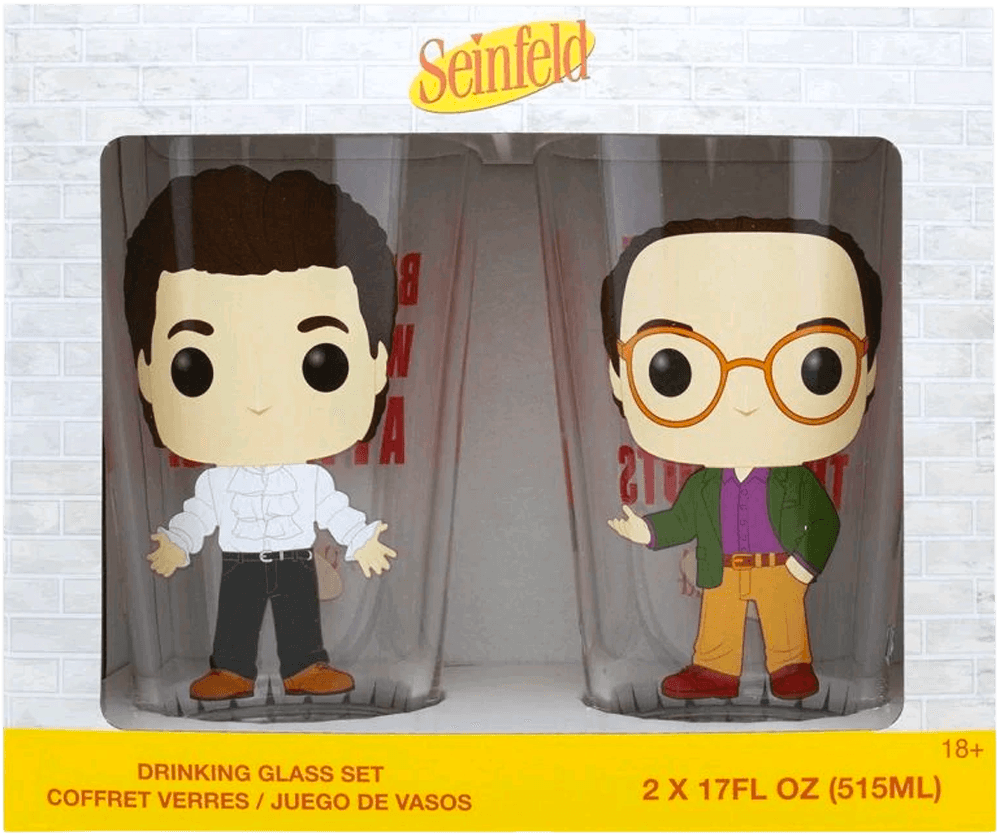 FUNSNFCP0001 Seinfeld - Jerry & George Pop! Glass Set 2-pack - Funko - Titan Pop Culture