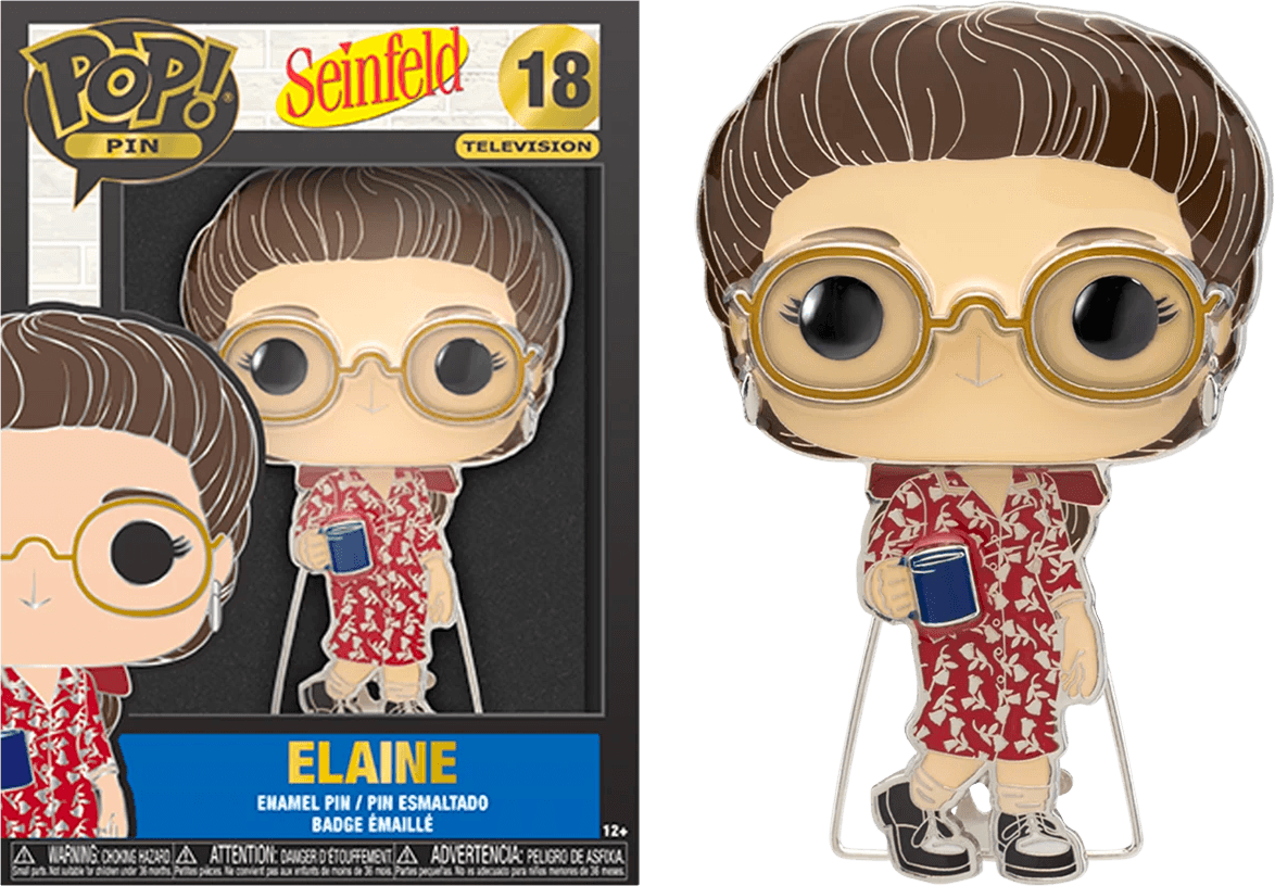 FUNSNFPP0002 Seinfeld - Elaine 4" Pop! Enamel Pin - Funko - Titan Pop Culture