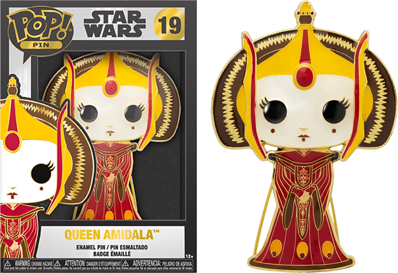 FUNSTPP0024 Star Wars - Queen Amidala (with chase) 4" Pop! Enamel Pin - Funko - Titan Pop Culture