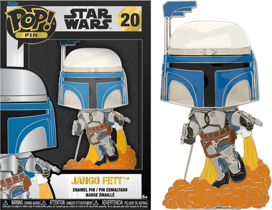 FUNSTPP0025 Star Wars - Jango Fett 4" Pop! Enamel Pin - Funko - Titan Pop Culture