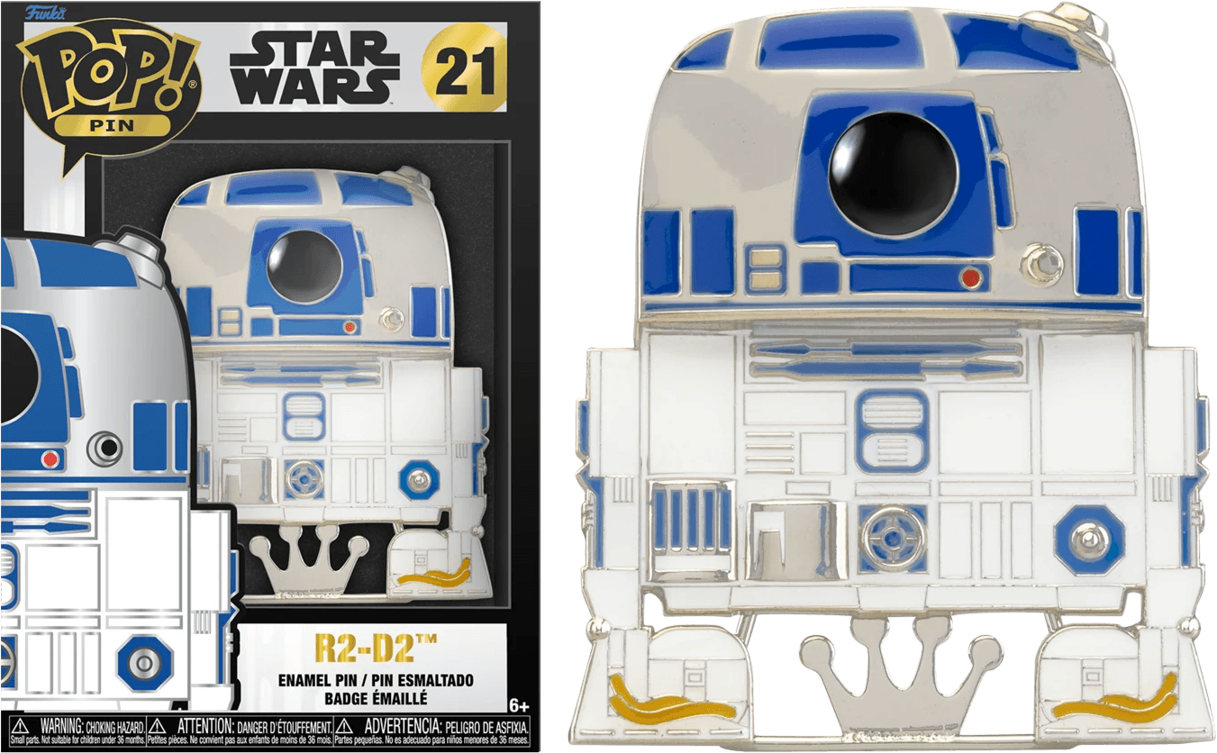 FUNSTPP0026 Star Wars - R2-D2 4" Pop! Enamel Pin - Funko - Titan Pop Culture