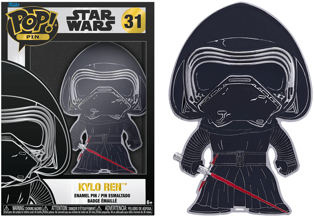 FUNSTPP0068 Star Wars - Kylo Ren (with chase) 4" Pop! Enamel Pin - Funko - Titan Pop Culture