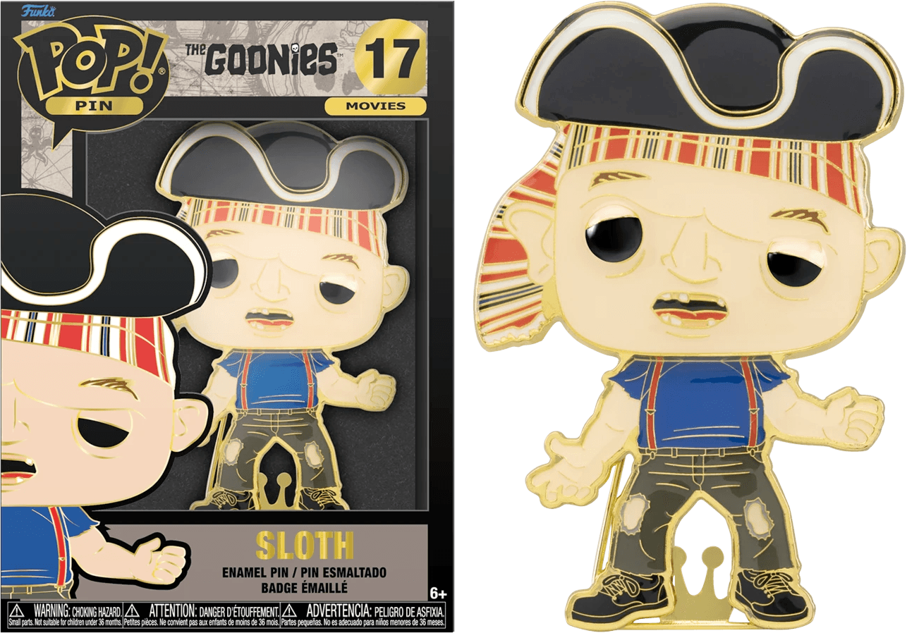 FUNTGPP0006 Goonies - Sloth (with chase) 4" Pop! Enamel Pin - Funko - Titan Pop Culture