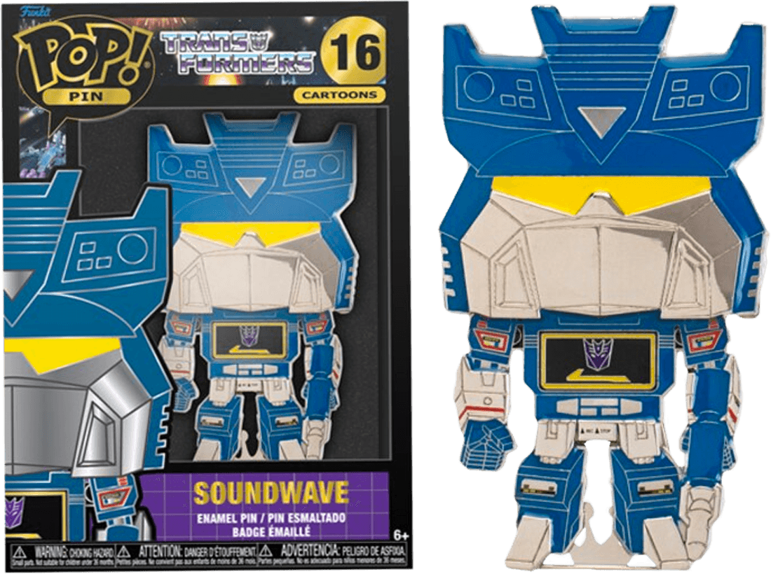 FUNTRNPP0002 Transformers (TV) - Soundwave 4" Pop! Enamel Pin - Funko - Titan Pop Culture