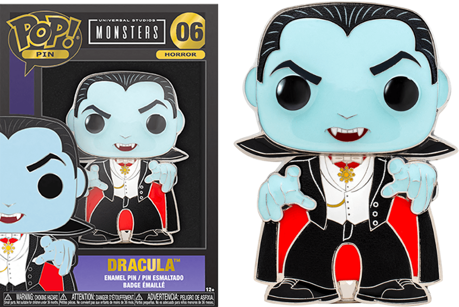 FUNUMPP0001 Universal Monsters - Dracula 4" Pop! Enamel Pin - Funko - Titan Pop Culture