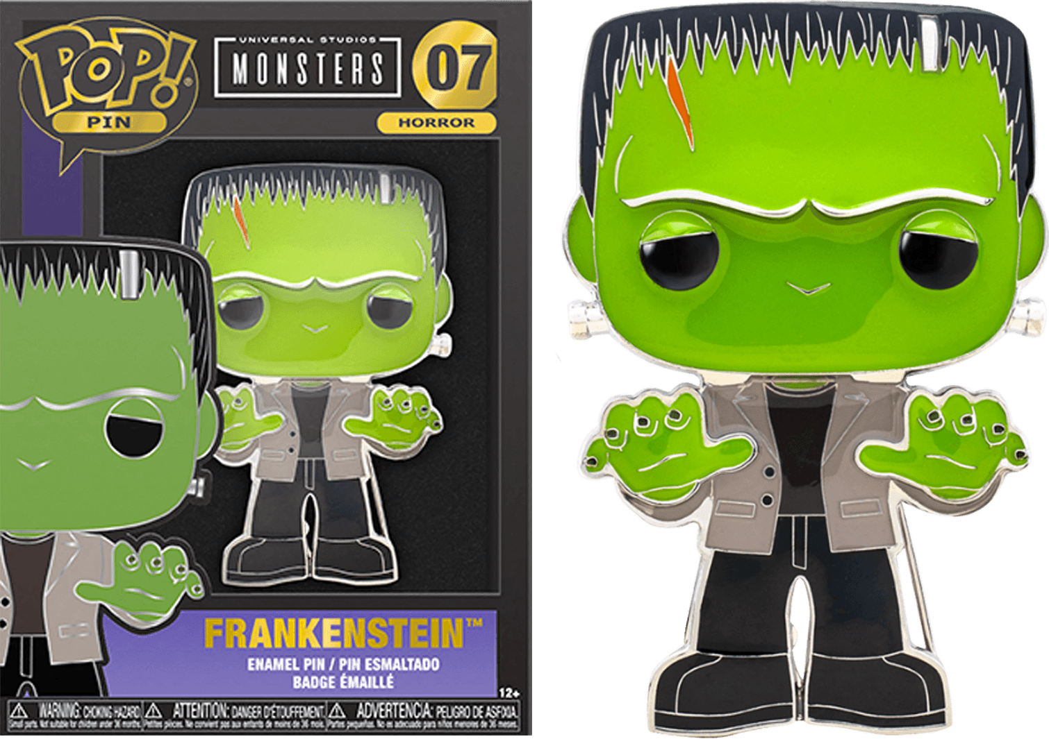 FUNUMPP0002 Universal Monsters - Frankenstein 4" Pop! Enamel Pin - Funko - Titan Pop Culture