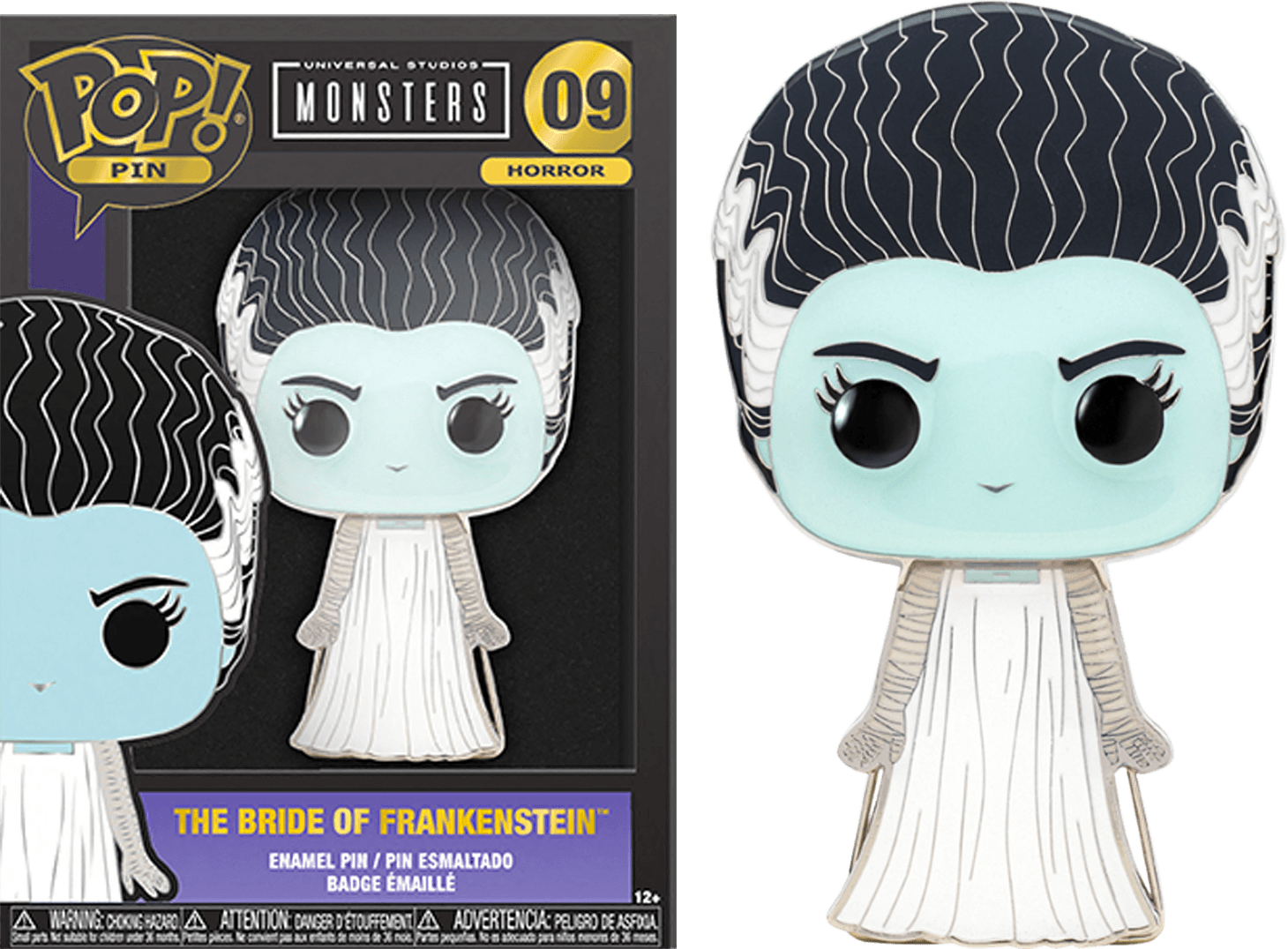 FUNUMPP0006 Universal Monsters - Bride of Frankenstein (with chase) 4" Pop! Enamel Pin - Funko - Titan Pop Culture