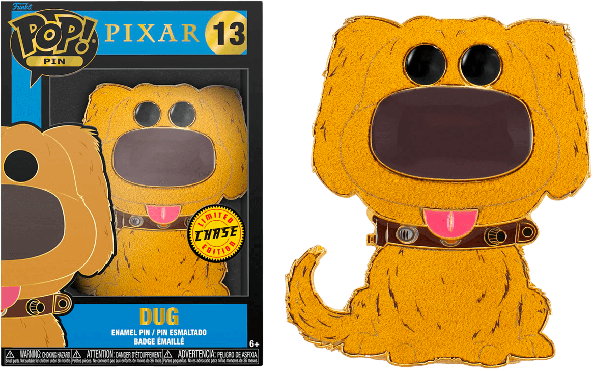 FUNWDPP0035 Up (2009) - Dug (with chase) 4" Pop! Enamel Pin - Funko - Titan Pop Culture