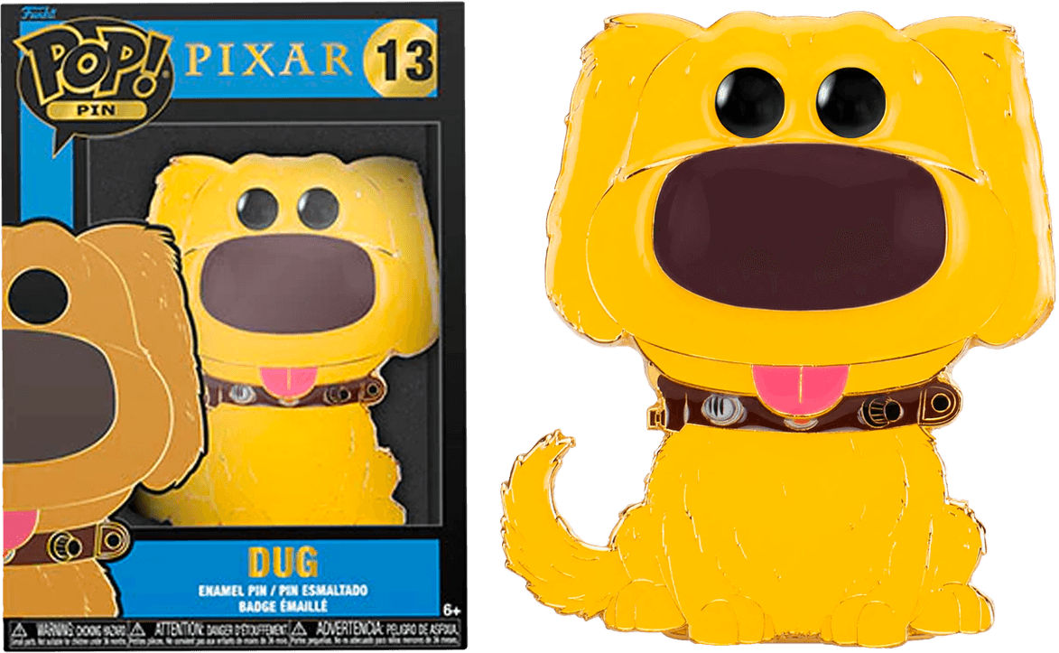 FUNWDPP0035 Up (2009) - Dug (with chase) 4" Pop! Enamel Pin - Funko - Titan Pop Culture