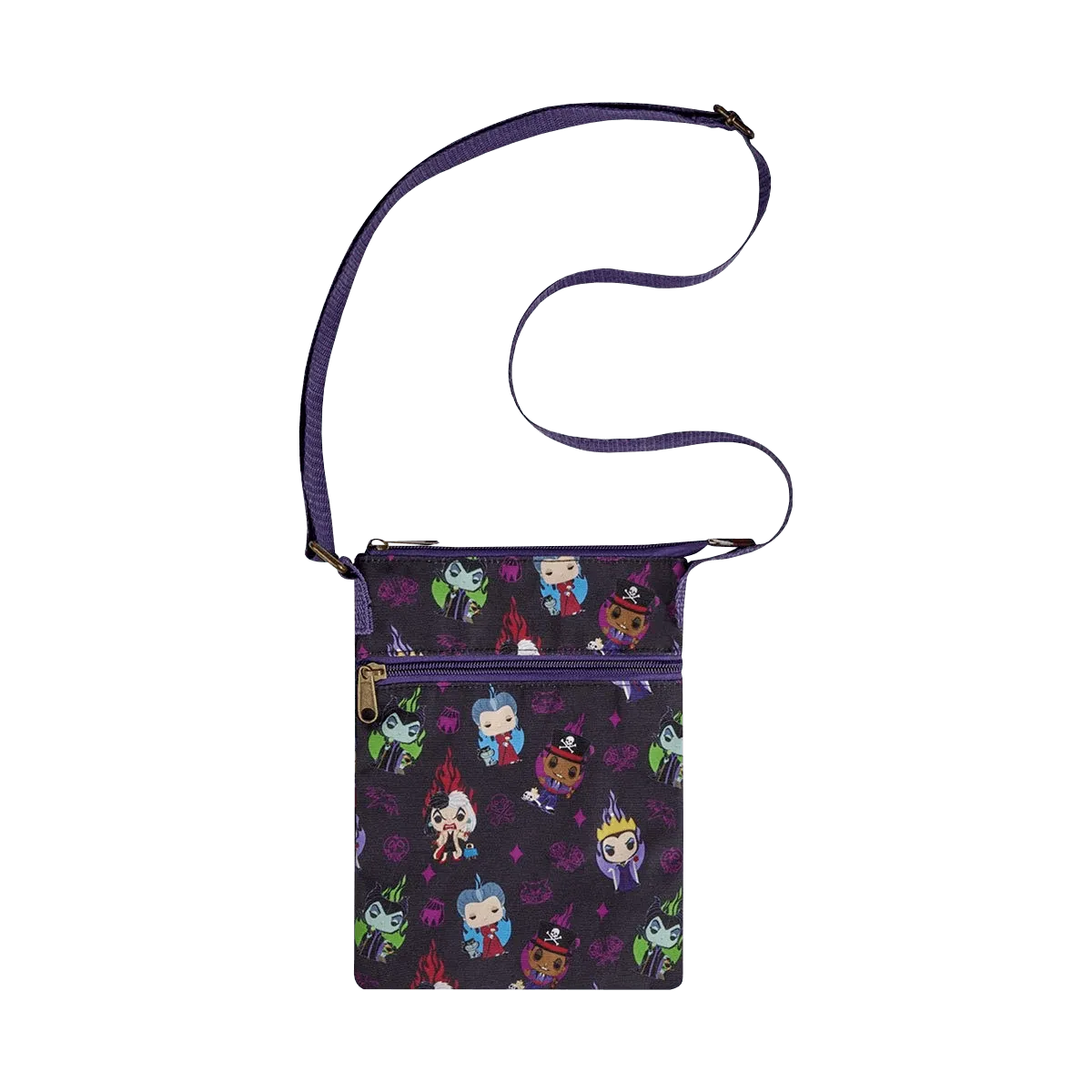 FUNWDTB2561 Disney Villains - Villains Print Passport Bag - Loungefly - Titan Pop Culture