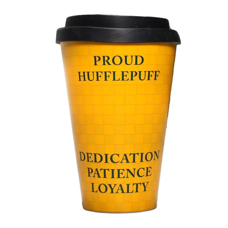 HMBMUGTHP43 Harry Potter - Proud Hufflepuff Travel Mug 400ml - Half Moon Bay - Titan Pop Culture