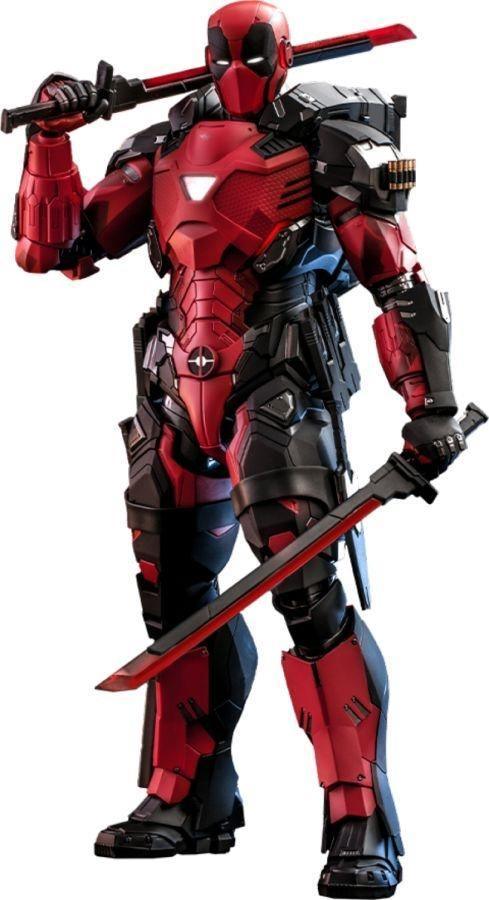 HOTCMS09D42 Marvel Comics - Armorized Deadpool Diecast 1:6 Scale 12" Action Figure - Hot Toys - Titan Pop Culture
