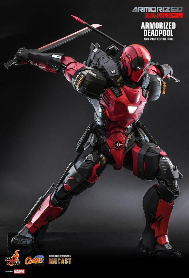 HOTCMS09D42 Marvel Comics - Armorized Deadpool Diecast 1:6 Scale 12" Action Figure - Hot Toys - Titan Pop Culture